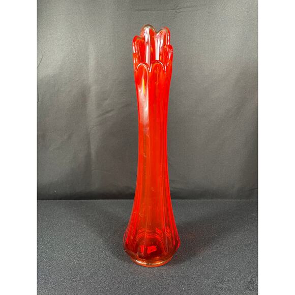 Vintage Swung Vase LE Smith Glass Company, Flame - Picture 1 of 12